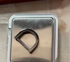 Khoen/Dring/Oring/Khoen Dring D-ring DIY handbag wallet/rectangle ring FS Hình bán nguyệt Lọt lòng 20mm Bóng đẹp Phụ kiện làm balo túi xách Phân khúc Trung cấp - Màu Hun đen