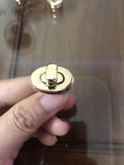 Mặt Khóa Túi Xách/Khóa Túi Xách/Khóa Túi/Phụ Kiện Khóa Kim Loại Cho Túi/Mặt Khóa Cặp-Túi-Clutch/Khóa Cài/handbag Twist Lock/Mặt Khoá Trứng Mini WL Kích Thước 20mm Mạ Bóng Đẹp Hợp Kim Không Gỉ Phụ Kiện Làm Túi Xách Phân Khúc Cao Cấp - Màu Vàng 18K