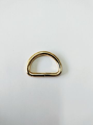 Khoen/Dring/Oring/Khoen Dring D-ring DIY handbag wallet/rectangle ring FS Hình bán nguyệt Lọt lòng 25mm Phụ kiện làm balo túi xách Phân khúc Trung cấp - Màu Vàng 18K
