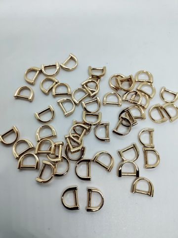 Khoen/Dring/Oring/Khoen Dring D-ring DIY handbag wallet/rectangle ring FS Hình bán nguyệt Lọt lòng 8mm Phụ kiện làm balo túi xách Phân khúc Trung cấp - Màu Vàng 18K