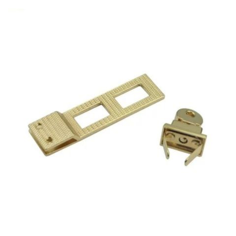 Mặt Khóa Túi Xách/Khóa Túi Xách/Khóa Túi/Phụ Kiện Khóa Kim Loại Cho Túi/Mặt Khóa Cặp-Túi-Clutch/Khóa Cài/handbag Twist Lock/Mặt Khoá WL Cài 2 Nấc Kích Thước 60mm Mạ Bóng Đẹp Hợp Kim Không Gỉ Phụ Kiện Làm Túi Xách Phân Khúc Cao Cấp - Màu Vàng 18K