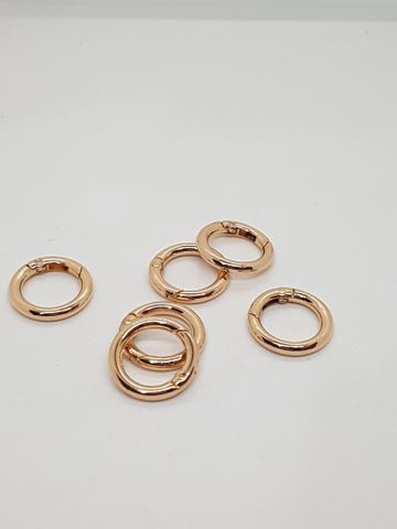 Khoen/Dring/Oring/Khoen Dring D-ring DIY handbag wallet/rectangle ring Mở FS Hình tròn Lọt lòng 20mm Dày 4.5mm Phụ kiện làm balo túi xách Phân khúc Trung cấp - Màu Vàng 18K