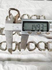 Khoen/Dring/Oring/Khoen Dring D-ring DIY handbag wallet/rectangle ring FS Hình bán nguyệt Lọt lòng 15mm Phụ kiện làm balo túi xách Phân khúc Trung cấp - Màu Bạc
