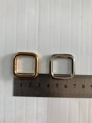 Khoen/Dring/Oring/Khoen Dring D-ring DIY handbag wallet/rectangle ring WL Hình vuông Lọt lòng 20mm Phụ kiện làm balo túi xách Phân khúc Cao cấp - Màu Bạc