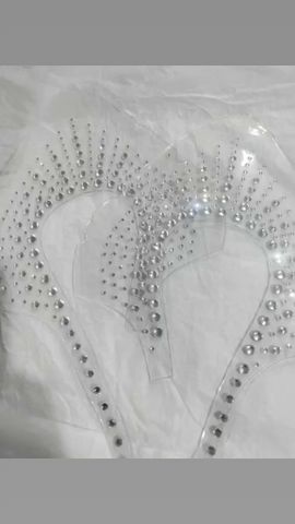 Mũ Giày Dép JT TPU Cao Cấp Gắn Đá Trang Trí Size 36-37- Màu Trắng