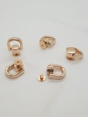 Chân quai D JR Lọt lòng 10mm Trọng lượng 5g Dạng bắt vít Hợp kim không gỉ mạ bóng đẹp Phụ kiện làm túi xách - Màu vàng 18K