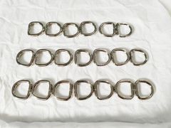 Khoen/Dring/Oring/Khoen Dring D-ring DIY handbag wallet/rectangle ring FS Hình bán nguyệt Lọt lòng 20mm Phụ kiện làm balo túi xách Phân khúc Trung cấp - Màu Bạc