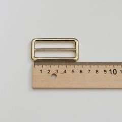 Khoen Tăng giảm/Khoen Chỉnh dây/Tăng giảm/Cầu ngang Tri-Glide Slide For Bag Straps, Rifle Slings, DogCollars/Adjustable Slide Buckles/ Tri Glide WL Hình chữ nhật Lọt lòng 50mm Phụ kiện làm balo túi xách Phân khúc Cao cấp - Màu Vàng Nhạt
