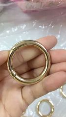 Khoen/Dring/Oring/Khoen Dring D-ring DIY handbag wallet/rectangle ring Mở FS Hình tròn Lọt lòng 30mm Phụ kiện làm balo túi xách Phân khúc Trung cấp - Màu Vàng 18K