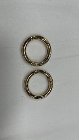 Khoen/Dring/Oring/Khoen Dring D-ring DIY handbag wallet/rectangle ring Mở FS Hình tròn Lọt lòng 25mm Phụ kiện làm balo túi xách Phân khúc Trung cấp - Màu Vàng 18K