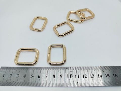 Khoen/Dring/Oring/Khoen Dring D-ring DIY handbag wallet/rectangle ring JR Hình chữ nhật Lọt lòng 25mm Dày 5mm Hợp kim không gỉ Phụ kiện làm balo túi xách Phân khúc Trung cấp - Màu Vàng 18K
