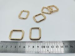 Khoen/Dring/Oring/Khoen Dring D-ring DIY handbag wallet/rectangle ring JR Hình chữ nhật Lọt lòng 25mm Dày 5mm Hợp kim không gỉ Phụ kiện làm balo túi xách Phân khúc Trung cấp - Màu Vàng 18K