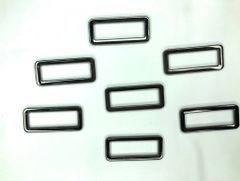 Khoen/Dring/Oring/Khoen Dring D-ring DIY handbag wallet/rectangle ring FS Hình chữ nhật dẹt Lọt lòng 38mm Trọng lượng 8gHàng bóng đẹp Phụ kiện làm balo túi xách Phân khúc Trung cấp - Màu Hun đen