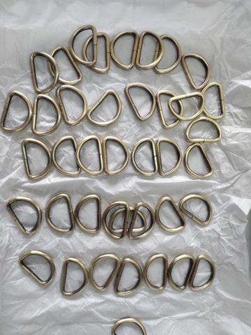 Khoen/Dring/Oring/Khoen Dring D-ring DIY handbag wallet/rectangle ring FS Hình bán nguyệt  Lọt lòng 20mm Phụ kiện làm balo túi xách Phân khúc Phổ thông - Màu Đồng cổ