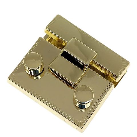 Mặt Khóa Túi Xách/Khóa Túi Xách/Khóa Túi/Phụ Kiện Khóa Kim Loại Cho Túi/Mặt Khóa Cặp-Túi-Clutch/Khóa Cài/handbag Twist Lock/Mặt Khoá WL Kích Thước 35mm Hợp Kim Không Gỉ Mạ Bóng Đẹp Phụ Kiện Làm Túi Xách Phân Khúc Cao Cấp - Màu Vàng Nhạt