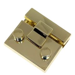 Mặt Khóa Túi Xách/Khóa Túi Xách/Khóa Túi/Phụ Kiện Khóa Kim Loại Cho Túi/Mặt Khóa Cặp-Túi-Clutch/Khóa Cài/handbag Twist Lock/Mặt Khoá WL Kích Thước 35mm Hợp Kim Không Gỉ Mạ Bóng Đẹp Phụ Kiện Làm Túi Xách Phân Khúc Cao Cấp - Màu Vàng Nhạt