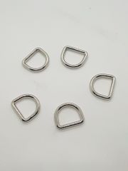 Khoen/Dring/Oring/Khoen Dring D-ring DIY handbag wallet/rectangle ring JR Hình bán nguyệt Lọt lòng 20mm Trọng lượng Hợp kim không gỉ mạ bóng đẹp Phụ kiện làm balo túi xách - Màu Bạc