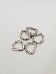 Khoen/Dring/Oring/Khoen Dring D-ring DIY handbag wallet/rectangle ring JR Hình bán nguyệt Lọt lòng 12mm Dày 3mm Trọng lượng 3g Phụ kiện làm balo túi xách Phân khúc Trung cấp - Màu Bạc