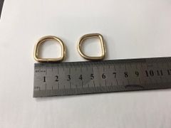 Khoen/Dring/Oring/Khoen Dring D-ring DIY handbag wallet/rectangle ring/Khoen Đúc Hở XN Hình bán nguyệt Lọt lòng 13mm Phụ kiện làm balo túi xách - Màu Vàng 18K
