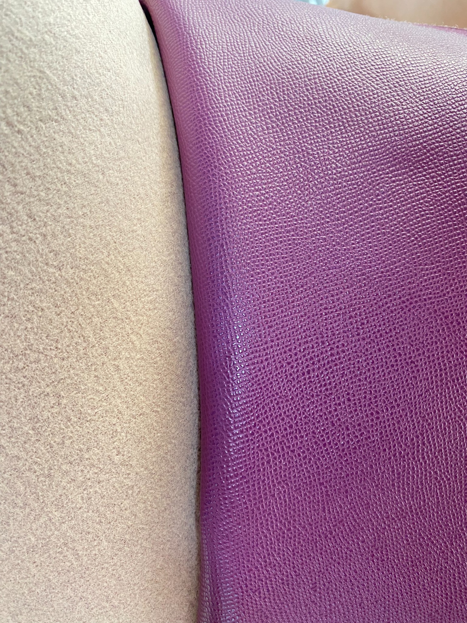 Da PVC/PU/Simili Hermes Vân Epsom Dày 0.8-1.1mm Khổ 1m4 Dùng Làm Giày Dép Dép Chữ H Ba Lô Túi Xách