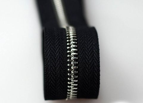 Dây Khóa Kéo/Dây Kéo Khóa Túi/Khóa Kéo Kim loại/Dây Kéo/Zipper/ Zipper Pullers Slider For Leather Bags Wallet Màu Đen FS Răng Kim Loại Bản Rộng 35mm Hợp Kim Không Gỉ Phụ Kiện Làm Ba Lô Túi Xách Hàng Phổ Thông - Răng Trắng