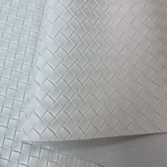 Da PVC/PU Đan FS Kẻ Ô To 22mm Dày 1.0-1.1mm  Làm Giày Dép Ba Lô Túi Xách Chống Thấm Nước Chống Xước Tốt - Màu Ghi No15