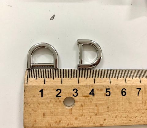 Khoen/Dring/Oring/Khoen Dring D-ring DIY handbag wallet/rectangle ring XN Hình bán nguyệt Lọt lòng 13mm Dày 2.6 Phụ kiện làm balo túi xách - Màu Vàng