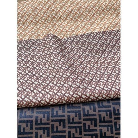 Da PVC/PU Fendi FS Làm Giày Dép Ba Lô Túi Xách Chống Thấm Nước Chống Xước Tốt - Đen Nhạt Nâu