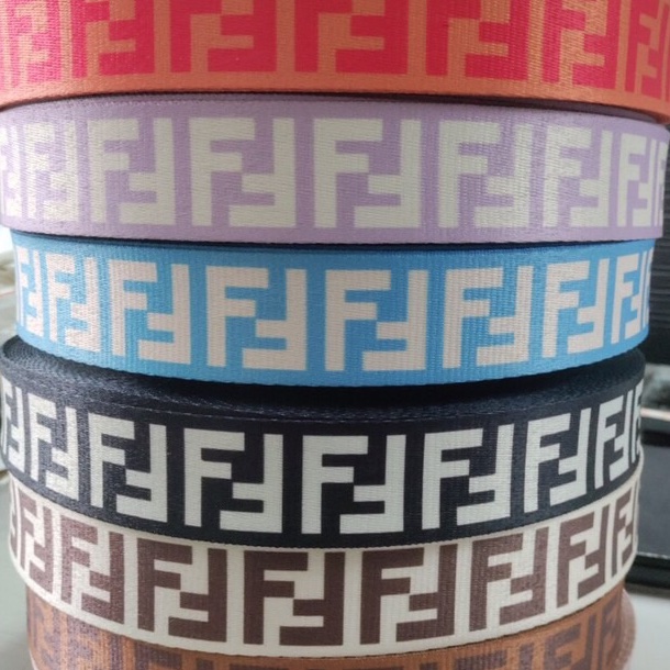 Dây Dệt Fendi Fs Các Màu 38mm dệt xương cá bóng đẹp dùng làm giày dép túi xách phụ kiện thú cưng phụ kiện phòng tập thể thao