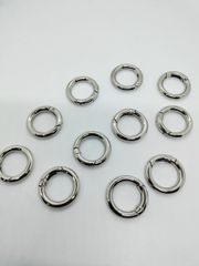 Khoen/Dring/Oring/Khoen Dring D-ring DIY handbag wallet/rectangle ring Mở FS Hình tròn Lọt lòng 20mm Dày 4.5mm Phụ kiện làm balo túi xách Phân khúc Trung cấp - Màu Bạc