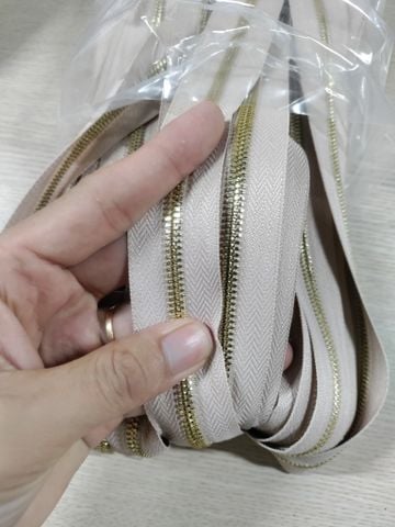 Dây Khóa Kéo/Dây Kéo Khóa Túi/Khóa Kéo Kim loại/Dây Kéo/Zipper/ Zipper Pullers Slider For Leather Bags Wallet Màu Đen SH Răng 5 Kim Loại Bản 32mm Hợp Kim Không Gỉ，Dây Khóa Hai Chiều, Phụ Kiện Làm Ba Lô Túi Xách Hàng Cao Cấp - Răng Vàng