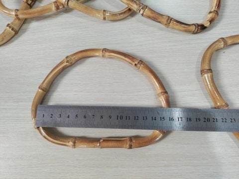 Tay cầm túi hình chữ D - Làm bằng trúc thật hàng thủ công mỹ nghệ - Kích thước 15x10cmm - Độ dày 1.3cm