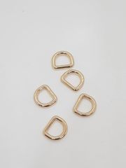Khoen/Dring/Oring/Khoen Dring D-ring DIY handbag wallet/rectangle ring JR Hình bán nguyệt Lọt lòng 12mm Dày 3mm Trọng lượng 3g Phụ kiện làm balo túi xách Phân khúc Trung cấp - Màu Vàng 18K