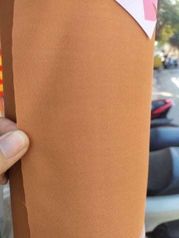 Vải Lót Kẻ Tăm Dùng làm lót túi xách ba lô cặp sách da cặp túi da thời trang, vải lót trong phụ kiện đồ da, vali da Fs No57- Màu Nâu Bò