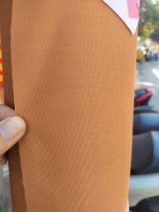 Vải Lót Kẻ Tăm Dùng làm lót túi xách ba lô cặp sách da cặp túi da thời trang, vải lót trong phụ kiện đồ da, vali da Fs No57- Màu Nâu Bò