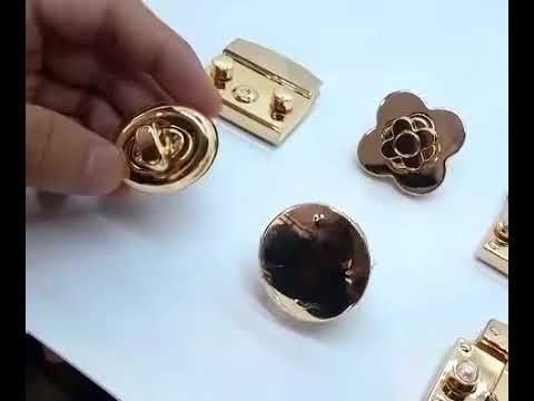 Mặt Khóa Túi Xách/Khóa Túi Xách/Khóa Túi/Phụ Kiện Khóa Kim Loại Cho Túi/Mặt Khóa Cặp-Túi-Clutch/Khóa Cài Handbag Turn Locks/ handbag Twist Lock/Mặt Khóa Sập FS Kích Thước 32mm Hợp Kim Không Gỉ Mạ Bóng Đẹp Phụ Kiện Túi Xách Nam