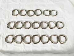Khoen/Dring/Oring/Khoen Dring D-ring DIY handbag wallet/rectangle ring FS Hình bán nguyệt Lọt lòng 20mm Phụ kiện làm balo túi xách Phân khúc Phổ thông - Màu Bạc