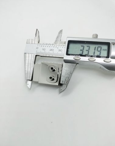 Mặt Khóa Túi Xách/Khóa Túi Xách/Khóa Túi/Phụ Kiện Khóa Kim Loại Cho Túi/Mặt Khóa Cặp-Túi-Clutch/Khóa Cài/handbag Twist Lock/Mặt Khóa Bấm XX Kích Thước 33x24mm Mạ Bóng Đẹp Làm Cặp Da Cao Cấp Nam Nữ - Màu Bạc