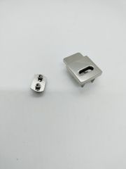 Mặt Khóa Túi Xách/Khóa Túi Xách/Khóa Túi/Phụ Kiện Khóa Kim Loại Cho Túi/Mặt Khóa Cặp-Túi-Clutch/Khóa Cài/handbag Twist Lock/Mặt Khóa Bấm XX Kích Thước 33x24mm Mạ Bóng Đẹp Làm Cặp Da Cao Cấp Nam Nữ - Màu Bạc
