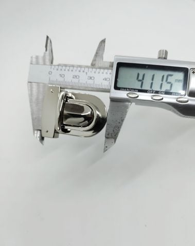 Mặt Khóa Túi Xách/Khóa Túi Xách/Khóa Túi/Phụ Kiện Khóa Kim Loại Cho Túi/Mặt Khóa Cặp-Túi-Clutch/Khóa Cài/handbag Twist Lock/Mặt Khóa Cài XX Kích Thước 32x42mm Hợp Kim Không Gỉ Mạ Bóng Đẹp Làm Cặp Da Nam Cao Cấp - Màu Bạc