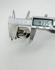 Mặt Khóa Túi Xách/Khóa Túi Xách/Khóa Túi/Phụ Kiện Khóa Kim Loại Cho Túi/Mặt Khóa Cặp-Túi-Clutch/Khóa Cài/handbag Twist Lock/Mặt Khóa Cài XX Kích Thước 32x42mm Hợp Kim Không Gỉ Mạ Bóng Đẹp Làm Cặp Da Nam Cao Cấp - Màu Bạc