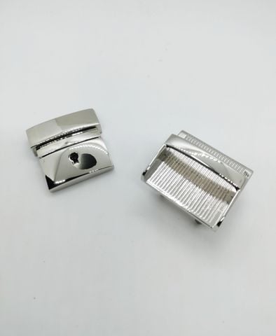 Mặt Khóa Túi Xách/Khóa Túi Xách/Khóa Túi/Phụ Kiện Khóa Kim Loại Cho Túi/Mặt Khóa Cặp-Túi-Clutch/Khóa Cài/handbag Twist Lock/Mặt Khóa Cài XX Kích Thước 43x43mm Hợp Kim Không Gỉ Mạ Bóng Đẹp Làm Cặp Da Nam Cao Cấp - Màu Bạc