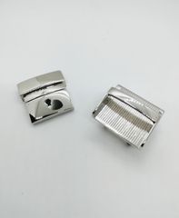 Mặt Khóa Túi Xách/Khóa Túi Xách/Khóa Túi/Phụ Kiện Khóa Kim Loại Cho Túi/Mặt Khóa Cặp-Túi-Clutch/Khóa Cài/handbag Twist Lock/Mặt Khóa Cài XX Kích Thước 43x43mm Hợp Kim Không Gỉ Mạ Bóng Đẹp Làm Cặp Da Nam Cao Cấp - Màu Bạc