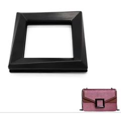 Mặt Khóa Túi Xách/Khóa Túi Xách/Khóa Túi/Phụ Kiện Khóa Kim Loại Cho Túi/Mặt Khóa Cặp-Túi-Clutch/Khóa Cài/handbag Twist Lock/Mặt Khóa Túi FS Hình Vuông Kích Thước 59mm Mạ Bóng Đẹp Hợp Kim Không Gỉ Phụ Kiện Làm Túi Xách Phân Khúc Trung Cao Cấp - Màu Đen