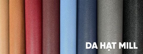 Da PVC/PU/Simili Vân Mill Hạt To YN03 Dày 1.5-1.8mm Làm Giày Dép Ba Lô Túi Xách Chống Thấm Nước Chống Xước Tốt