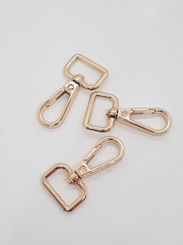 Móc Càng Cua/Móc Chó/Móc Quai Túi/Móc Túi/Móc chó càng cua/Móc chó bấm/Móc xích Metal Bolt Snaps – For Dog Leashes, Bag Straps, Crafts FS Đuôi hình chữ D Lọt lòng 15mm Trọng lượng 9.3g Phụ kiện làm balo túi xách Phân khúc Trung cấp - Màu Vàng 18K