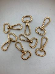 Móc Càng Cua/Móc Chó/Móc Quai Túi/Móc Túi/Móc chó càng cua/Móc chó bấm/Móc xích Metal Bolt Snaps – For Dog Leashes, Bag Straps, Crafts FS Đuôi bầu tròn Lọt lòng 20mm Phụ kiện làm balo túi xách Phân khúc Trung cấp - Màu Vàng 18K