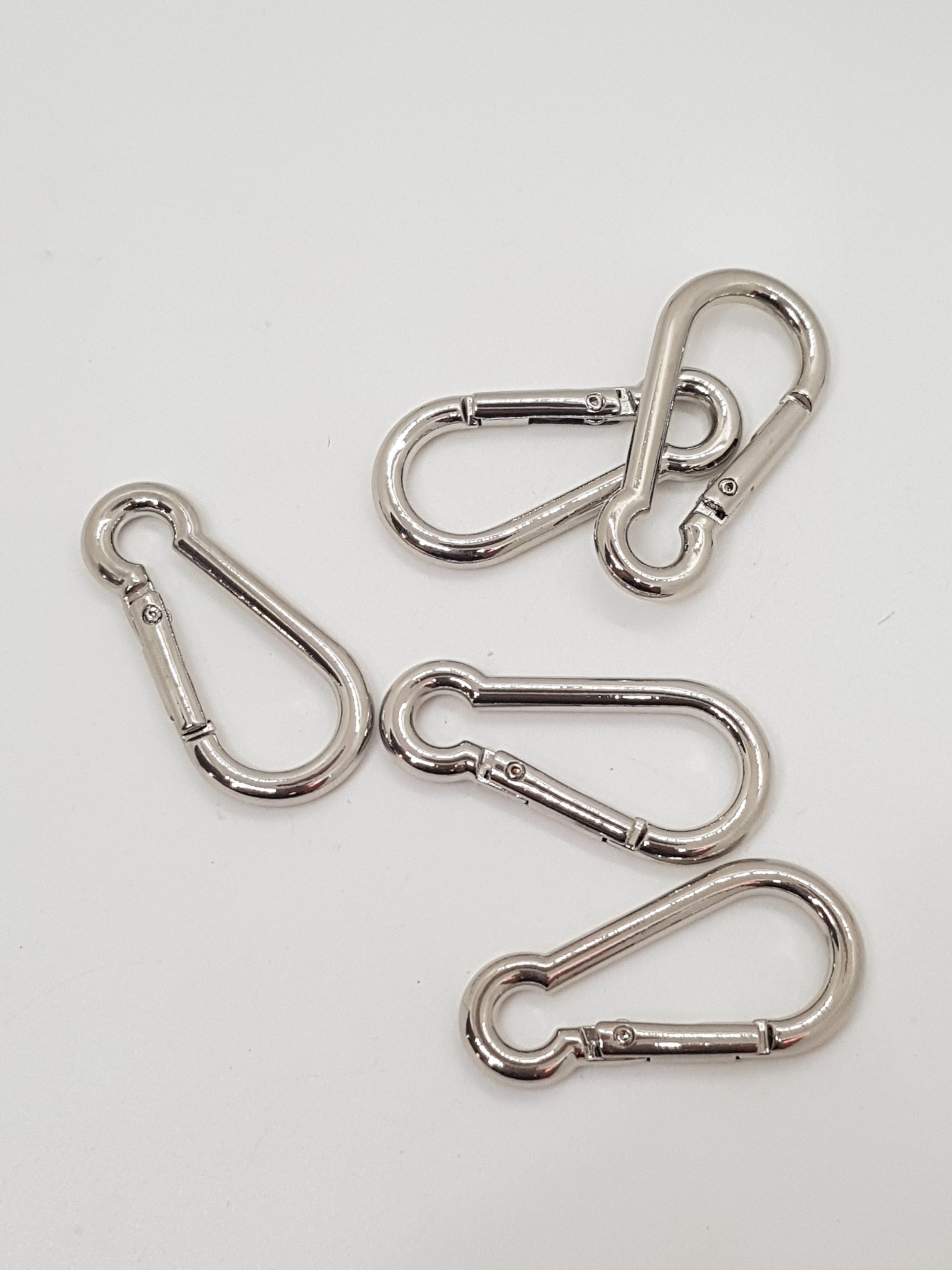 Móc khóa cường lực - JR-Lọt lòng 16mm- Trọng lượng 11g - Phụ kiện làm balo túi xách - Phân khúc - Màu bạc