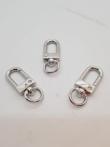 Móc Càng Cua/Móc Chó/Móc Quai Túi/Móc Túi/Móc chó càng cua/Móc chó bấm/Móc xích Metal Bolt Snaps – For Dog Leashes, Bag Straps, Crafts FS Đuôi tròn Lọt lòng 10mm Trọng lượng 6g Phụ kiện làm balo túi xách Phân khúc Trung cấp - Màu Bạc