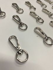 Móc Càng Cua/Móc Chó/Móc Quai Túi/Móc Túi/Móc chó càng cua/Móc chó bấm/Móc xích Metal Bolt Snaps – For Dog Leashes, Bag Straps, Crafts Đuôi tròn JR Lọt lòng 12mm Trọng lượng 10g Phụ kiện làm balo túi xách Phân khúc Cao cấp - Màu Bạc